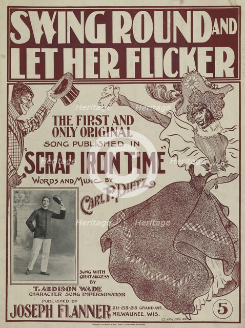 'Swing 'round and let her flicker', 1899. Creator: Unknown.