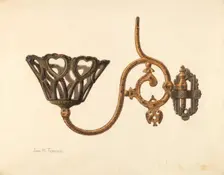 Swinging Lamp Bracket, c. 1940. Creator: John H. Tercuzzi
