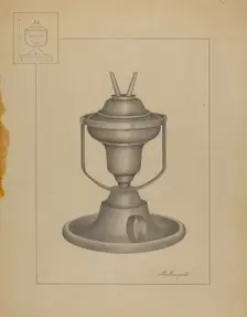 Swinging Lamp, c. 1936. Creator: Matthew Mangiacotti