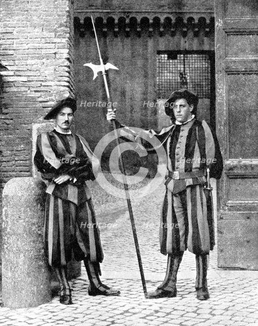Swiss Guards, Vatican City, Rome, 1936.Artist: Donald McLeish