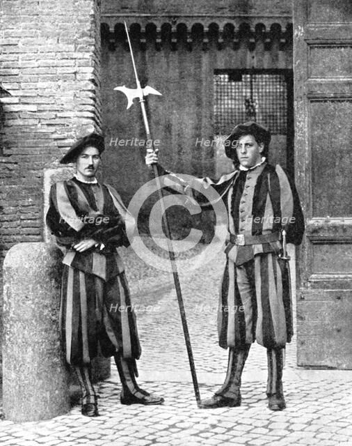 Swiss Guards, Vatican City, Rome, 1936.Artist: Donald McLeish
