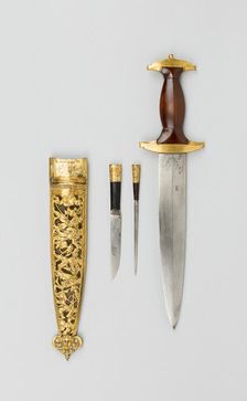 Swiss Dagger with Scabbard, Europe, 1556. Creator: Unknown