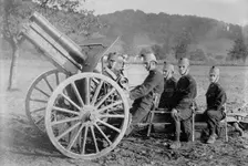Swiss field Howitzer, between c1915 and c1920. Creator: Bain News Service