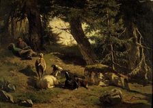 Swiss Landscape, 1860. Creator: Gerard Bilders