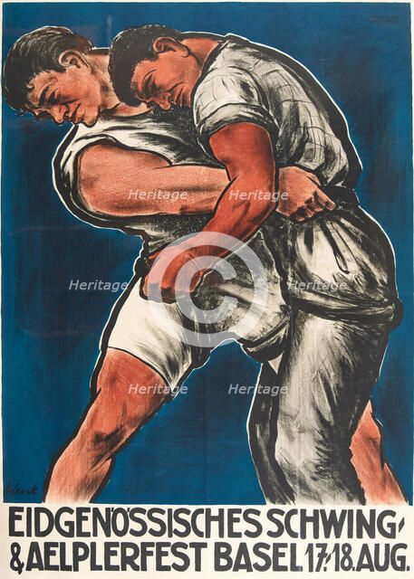 Swiss National Wrestling and Alpine Festival, Basel, c1935. Creator: Wenk, Wilhelm (Willi) (1890-1956).