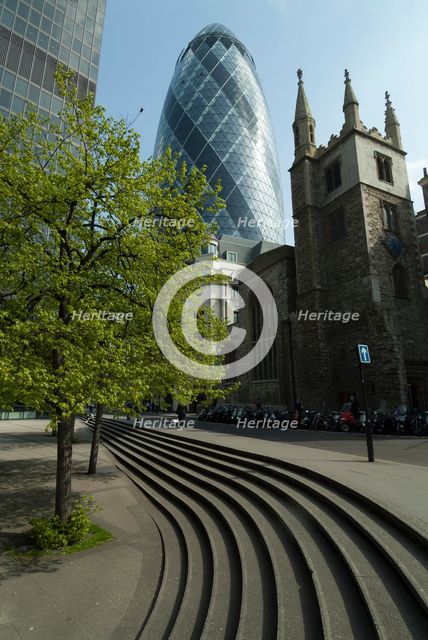 Swiss Re Gherkin, 2009. Creator: Ethel Davies.