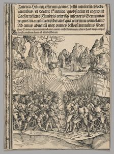Swiss War, plate 16 from Historical Scenes from the Life of Emperor..., printed c. 1520. Creator: Wolf Traut