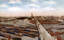 Switch yards and Union Station, St Louis, Missouri, USA, 1910
