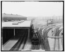 Switch yards, Union Station, Washington, D.C., between 1906 and 1910. Creator: Unknown
