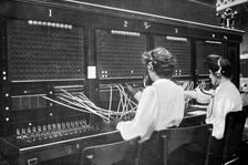 Switchboard operators at work, early 20th century