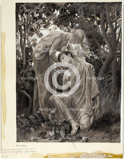 Swooned Murmuring of Love, and Pale with Pain, 1885. Creator: Will H. Low.
