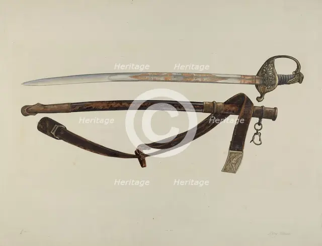 Sword, 1935/1942. Creator: A. R. Tolman.