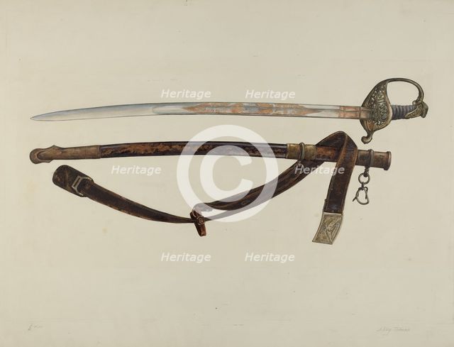 Sword, 1935/1942. Creator: A. R. Tolman.