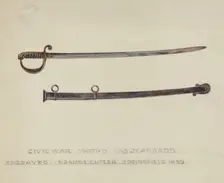 Sword and Scabbard, 1935/1942. Creator: Unknown