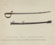 Sword and Scabbard, 1935/1942. Creator: Unknown
