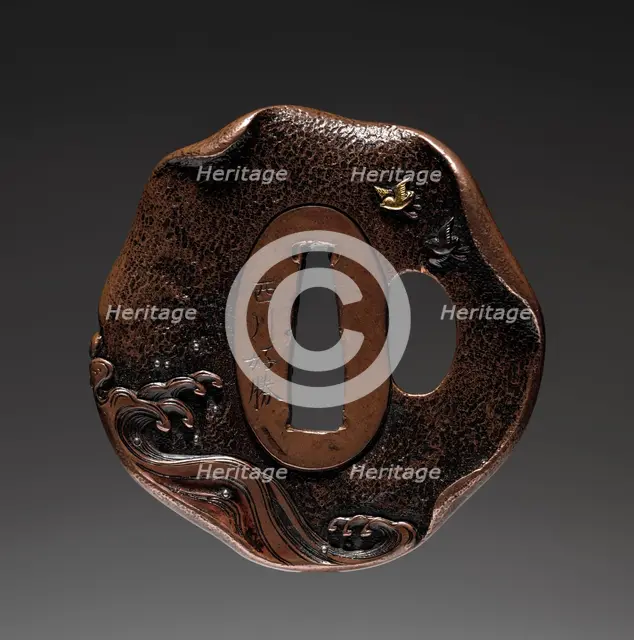 Sword Guard, early 19th century. Creator: Nishikawa Yoshikatsu (Japanese).