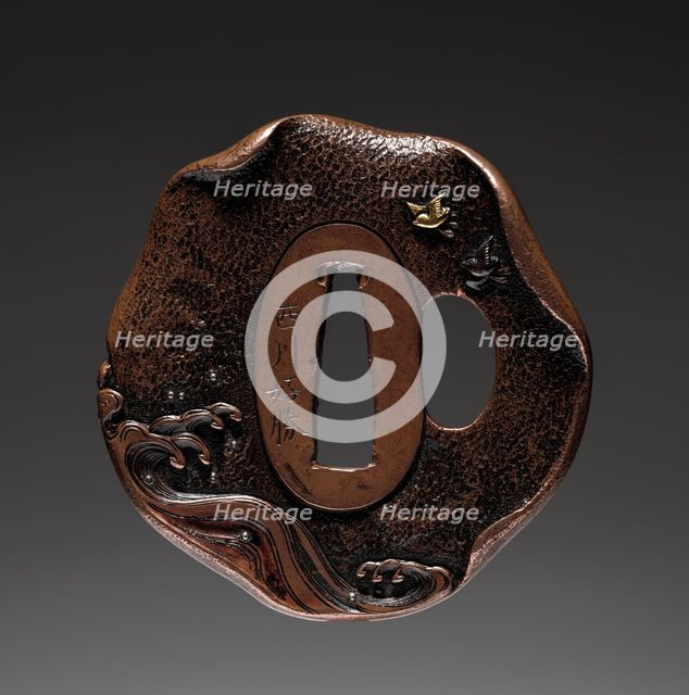 Sword Guard, early 19th century. Creator: Nishikawa Yoshikatsu (Japanese).
