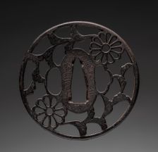 Sword Guard, late 17th century. Creator: Kuniyoshi (Japanese)