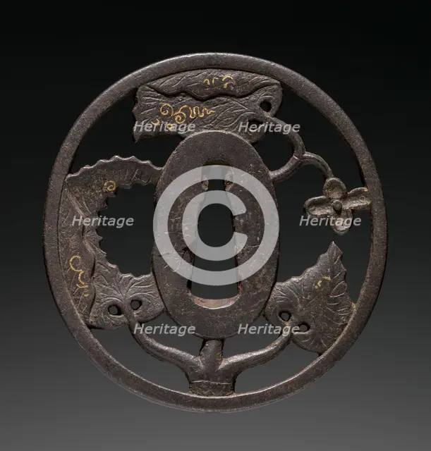 Sword Guard, second quarter of the 19th century. Creator: Masakata (Japanese).