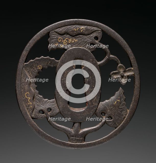Sword Guard, second quarter of the 19th century. Creator: Masakata (Japanese).