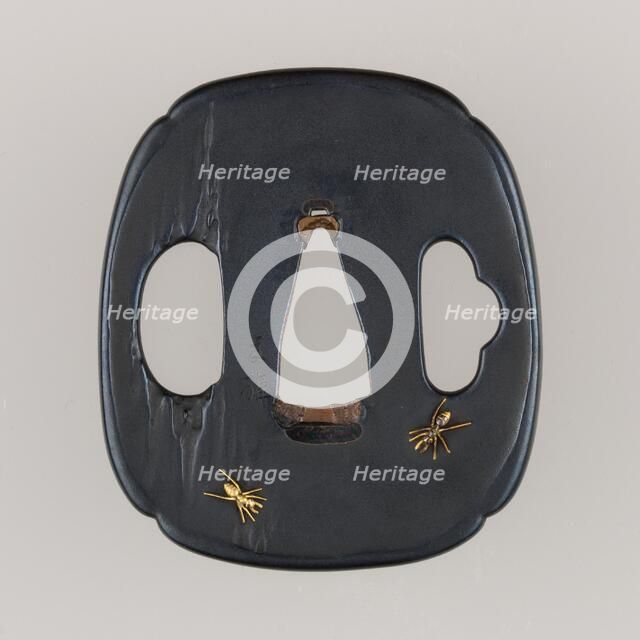 Sword Guard (Tsuba), Japanese, 19th century. Creator: Kano Natsuo.