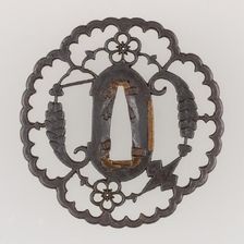 Sword Guard (Tsuba), Japanese, late 16th century. Creator: Kyosukashi School