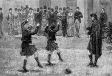 Sword dance of boys of the Royal Caledonian Asylum at Westbrook Park, Godalming, 1881. Creator: Unknown