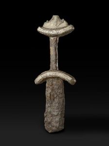 Sword fragment and hilt (The Abingdon Sword), Late Anglo-Saxon Period (Britain) (850-1066)