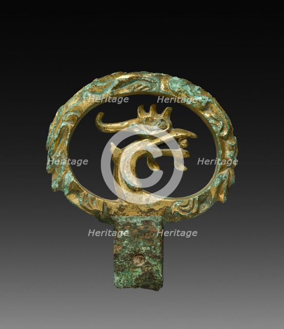 Sword Handle with Dragon Head Design, c. 200s. Creator: Unknown.