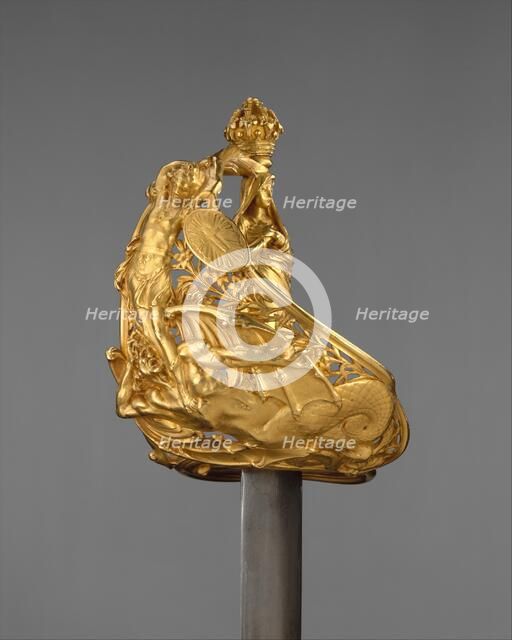 Sword Hilt, French, Paris, 1881-82. Creators: Albert Ernest Carrier de Belleuse, Lucien Falize.