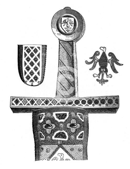 Sword of Charlemagne, c8th century, (1870). Artist: Unknown