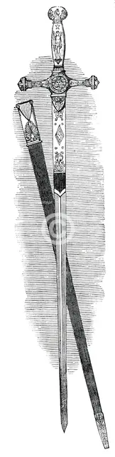 Sword of the Emperor Napoleon, at Windsor Castle, 1850. Creator: Unknown.