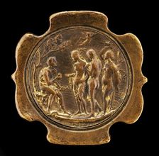 Sword Pommel with inset plaquette of The Judgment of Paris... second half 15th century. Creator: Master IO.FF.