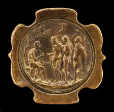 Sword Pommel with inset plaquette of The Judgment of Paris... second half 15th century. Creator: Master IO.FF.