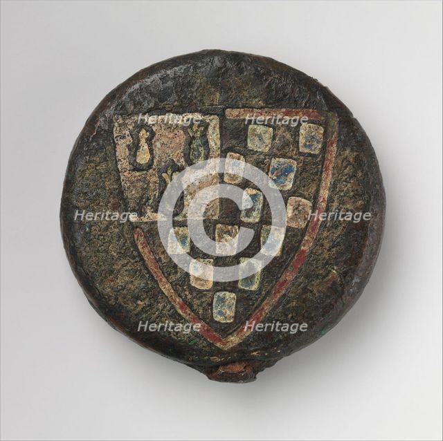 Sword Pommel with the Arms of Pierre de Dreux (ca. 1187-1250), French, c1240-50. Creator: Unknown.