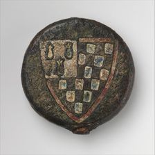 Sword Pommel with the Arms of Pierre de Dreux (ca. 1187-1250), French, c1240-50. Creator: Unknown