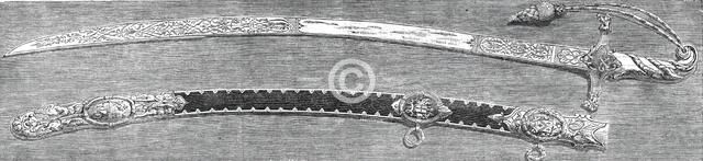 Sword presented by the Common Council of London to Lieutenant-General Sir James..., 1860. Creator: J. & A.W..