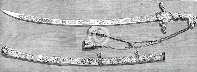 Sword presented to Lord Clyde, G.C.B., on Thursday week, by the Common Council of London, 1860. Creator: Unknown.