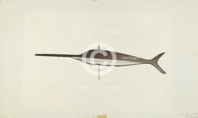 Swordfish Weather Vane, 1938. Creator: Robert Pohle.