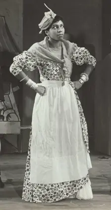 Sybil Moore portraying a typical West Indian character, 1937. Creator: Unknown