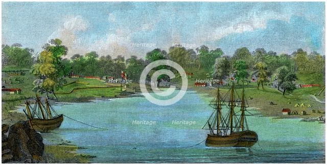 Sydney Cove, New South Wales, Australia, 20 August 1788 (c1885). Artist: Unknown