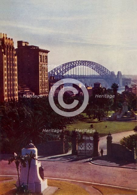 'Sydney Harbour Bridge from the City', c1948. Creator: Unknown.