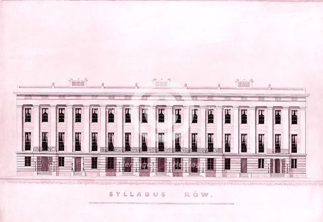 Syllabus Row, New York, 19th century. Creator: Alexander Jackson Davis.