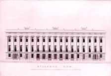 Syllabus Row, New York, 19th century. Creator: Alexander Jackson Davis