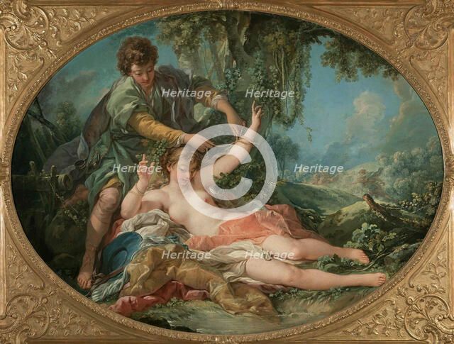 Sylvia freed by Aminta  , 1755. Creator: Boucher, François (1703-1770).