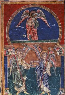 Symbol of St. John the Evangelist, miniature in the Beatus of Cardeña