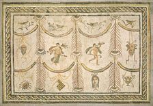 Symbols of Bacchus as God of Wine and the Theater, c. 200/225 A.D.. Creator: Unknown