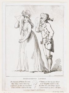 Sympathetic Lovers, February 6, 1797., February 6, 1797. Creator: Thomas Rowlandson