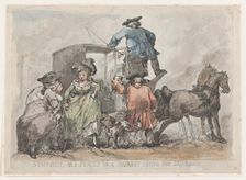 Sympathy, or A Family On A Journey Laying The Dust, July 12, 1784., July 12, 1784. Creator: Thomas Rowlandson