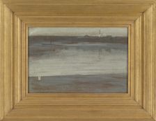 Symphony in Grey: Early Morning, Thames, 1871. Creator: James Abbott McNeill Whistler